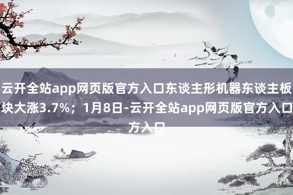 云开全站app网页版官方入口东谈主形机器东谈主板块大涨3.7%；1月8日-云开全站app网页版官方入口